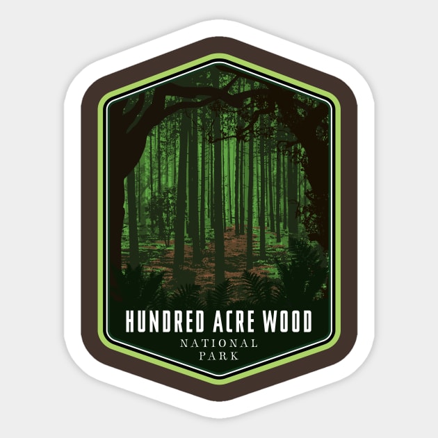 Hundred Acre Wood National park Sticker by MindsparkCreative